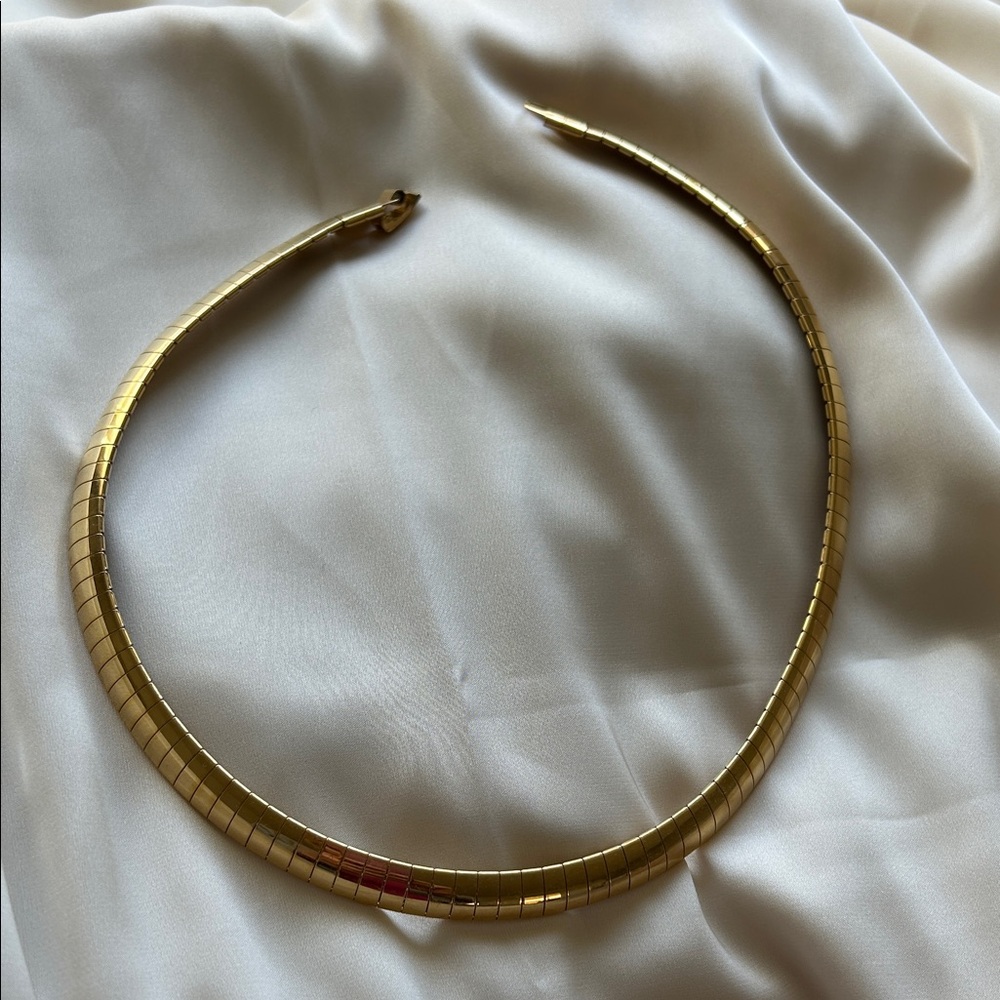 Gold Omega Choker Necklace